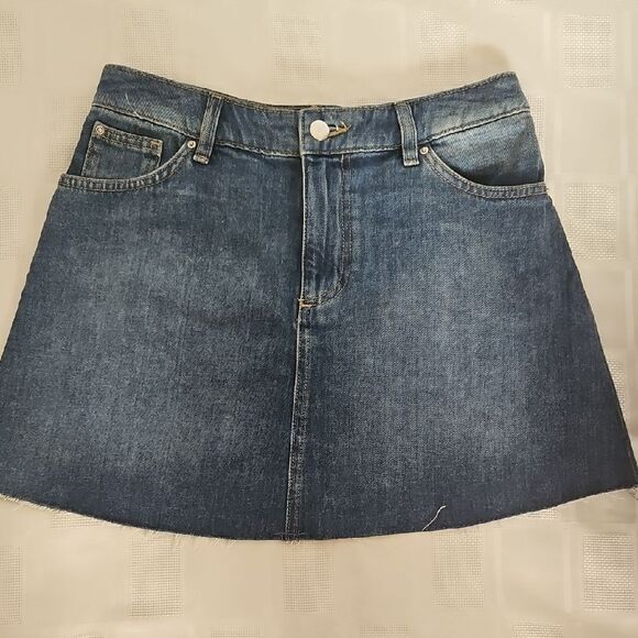 H&M Blue A-Line Mini Skirt Casual - Picture 1 of 16